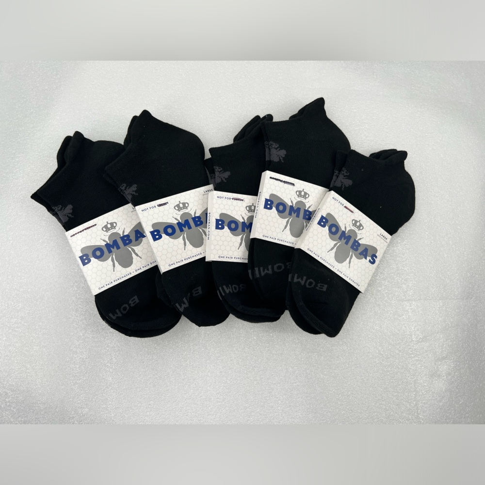 (5 Pairs) Bombas Socks Unisex Ankle Size Large (Men's 9-13, Women's 10.5-13) NWT